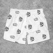 Street Skull Print Shorts