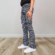 Fashion street style cashew flower trousers