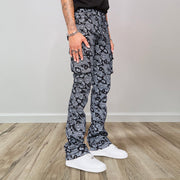 Fashion street style cashew flower trousers