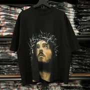 Fear No Man But God Print Short Sleeve T-Shirt