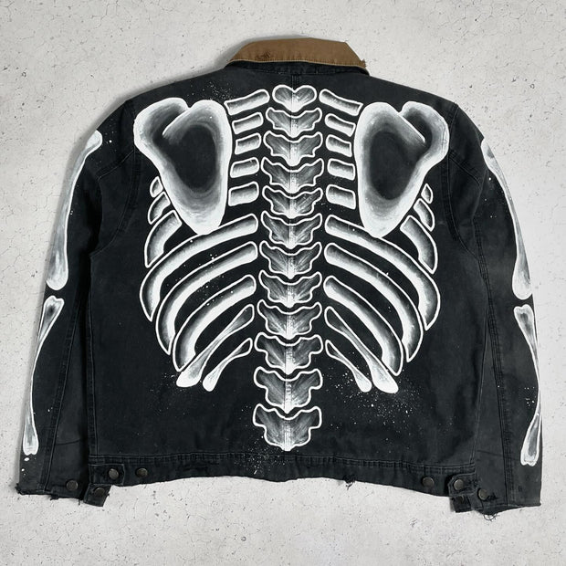 Skull Street Lined Zip-Up Jacket