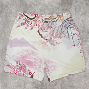Art print trendy casual mesh shorts