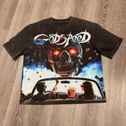 Personalized Godspeed Print Short Sleeve T-Shirt