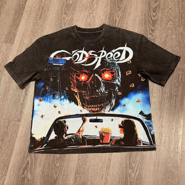 Personalized Godspeed Print Short Sleeve T-Shirt