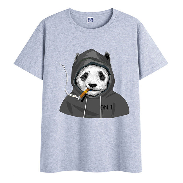 Funny fashion printed round neck short sleeve T-shirt