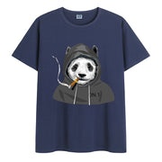 Funny fashion printed round neck short sleeve T-shirt