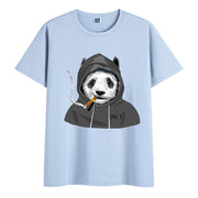 Funny fashion printed round neck short sleeve T-shirt