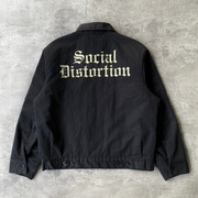 Street Skull Lettering Fleece Jacket