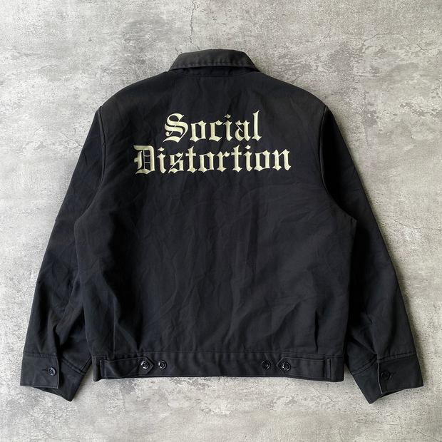 Street Skull Lettering Fleece Jacket