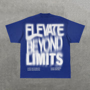 Flevate Beyond Limits Letters Print Short Sleeve T-Shirt