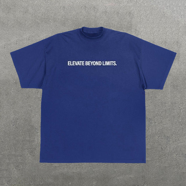 Flevate Beyond Limits Letters Print Short Sleeve T-Shirt