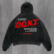 Casual personalized printed letter hoodie