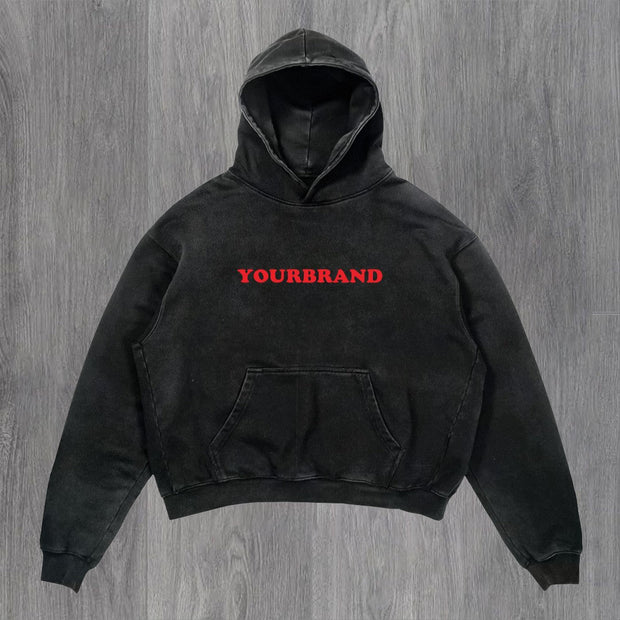 Casual personalized printed letter hoodie
