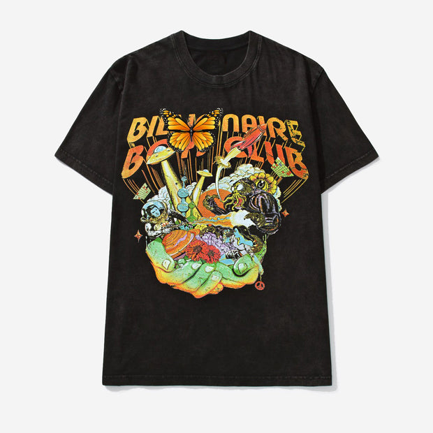 Tide brand print street short-sleeved retro T-shirt