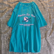 Japanese port style Matsubarajuku style fried street short-sleeved t-shirt