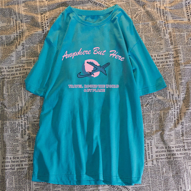 Japanese port style Matsubarajuku style fried street short-sleeved t-shirt