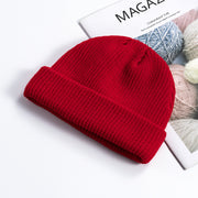 Melon leather hat men's warm short cold hat woolen hat