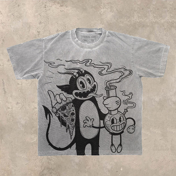 Stylish personalized anime preppy print T-shirt