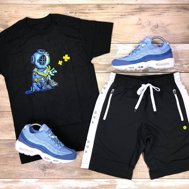 Personalized street style print T-shirt and shorts two-piece set