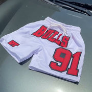 Fashion bulls sports double layer shorts