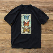 Retro butterfly print street short-sleeved T-shirt