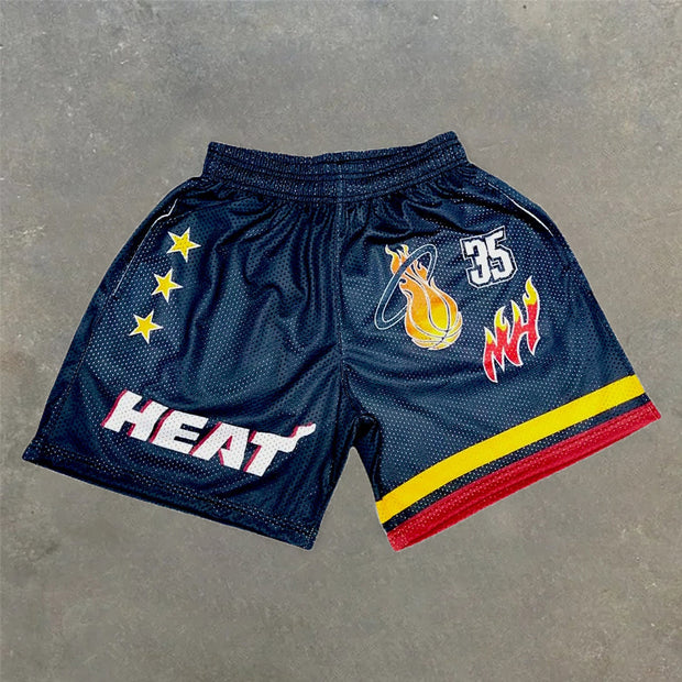 Fashionable preppy mesh sports shorts