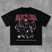 Casual Football Team Print Short Sleeve T-Shirt