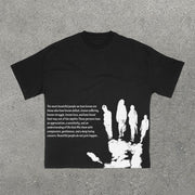 Palms & letter Print Short Sleeve T-Shirt