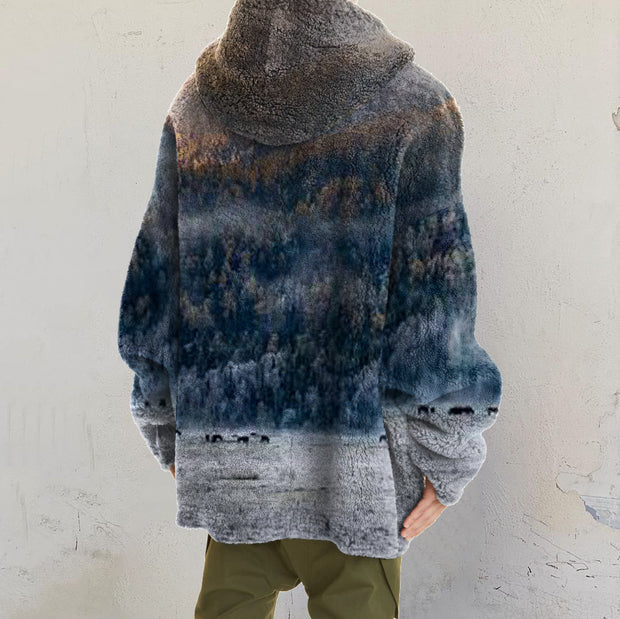 Casual mountain lamb wool outdoor home jacket