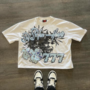 Fashionable and personalized street style printed loose T-shirt