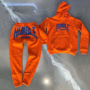 Casual Street Print Track Pants Hoodie Two-Piece Set