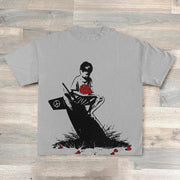 Peace Print Short Sleeve T-Shirt