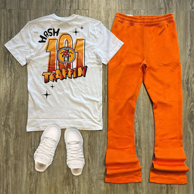 Casual Loose Round Neck T-Shirt Trousers Set