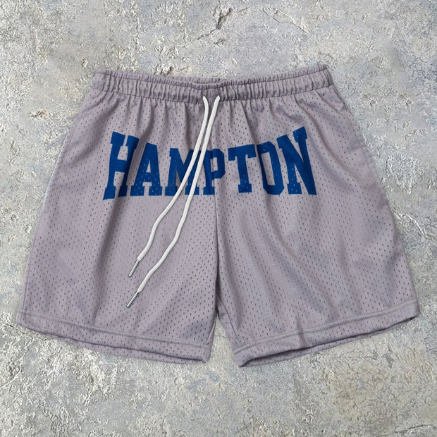 Stylish Alphabet Print Casual Shorts