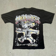 Lightning Dog Casual Street Graffiti T-Shirt