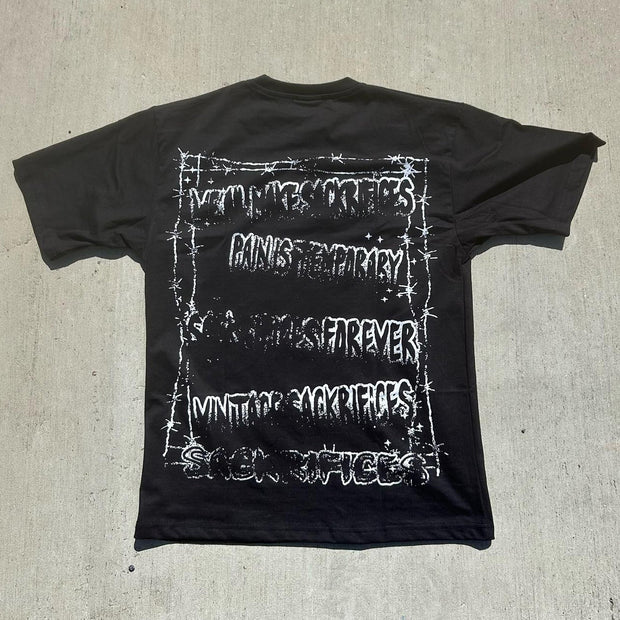 Lightning Dog Casual Street Graffiti T-Shirt