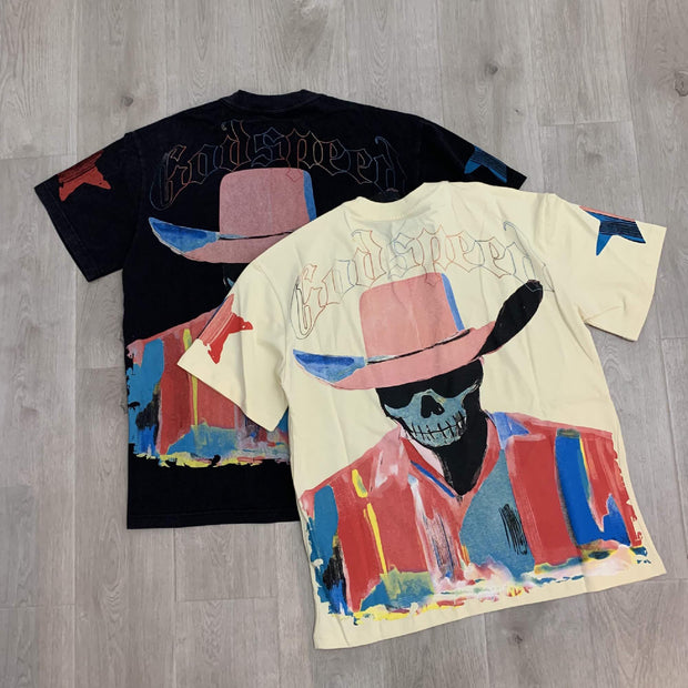 godspeed print crew neck T-shirt