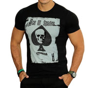 Casual round neck short sleeve digital print pullover men's T-shirt