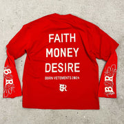 Son of God fake two-piece casual street long-sleeved T-shirt