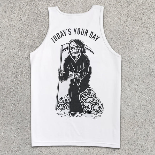 Skull Graphic Print Tank Top
