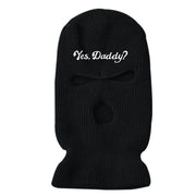 Ski mask knitted warm three-hole hat