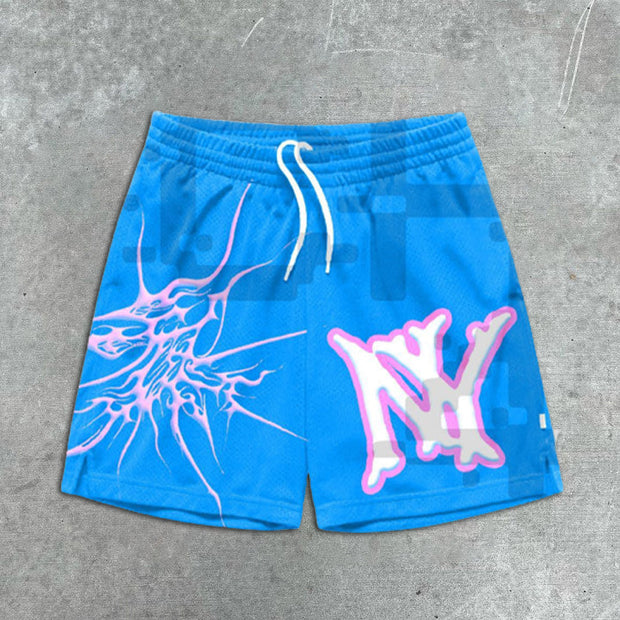 graphic print shorts