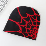 Spider web Y2K jacquard hat for men and women