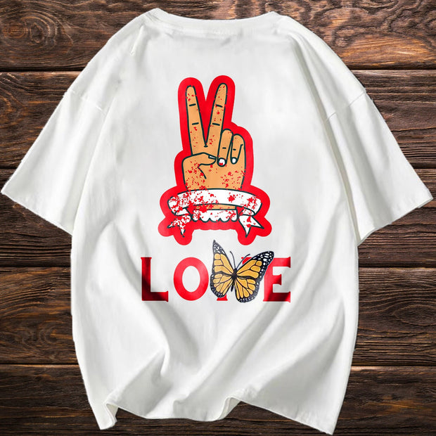 Tide brand print casual retro street T-shirt