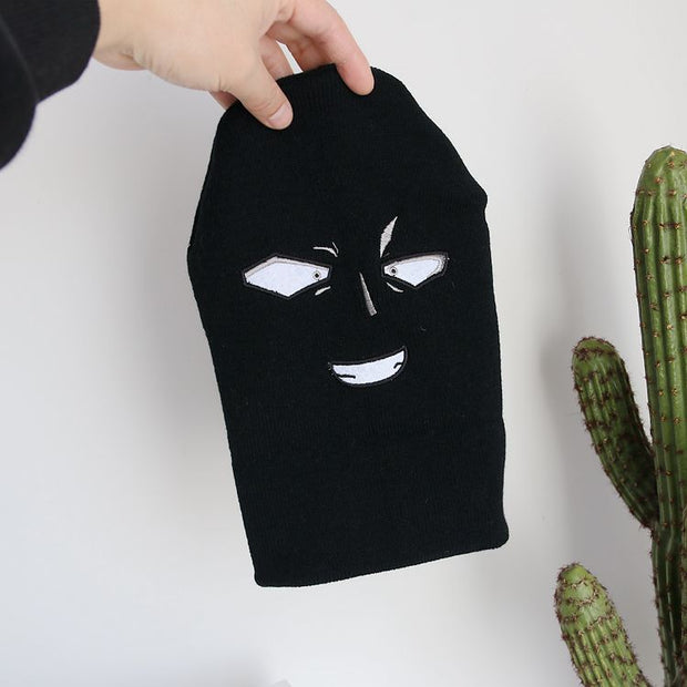 Bald embroidered men's and women's knitted hats woolen hat pullover hat