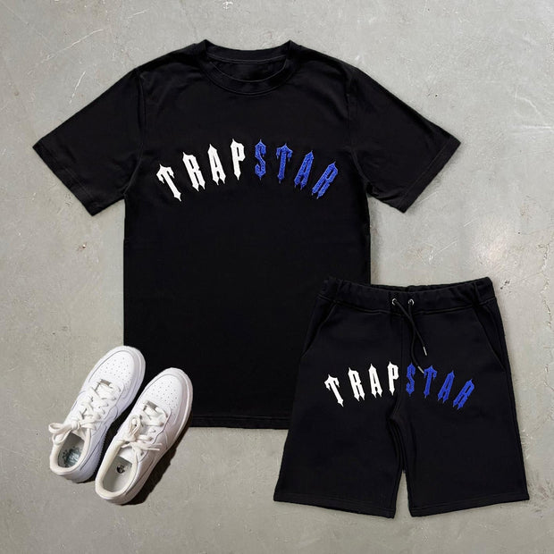 Casual Trapstar Print T-Shirt Shorts Two Piece Set