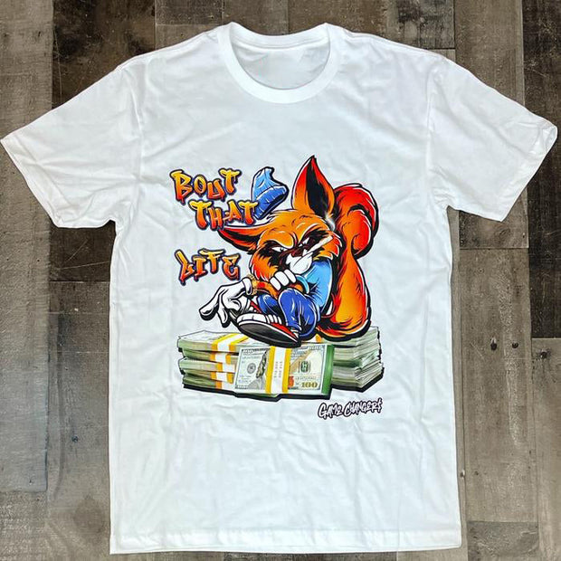 Street style personality printed short sleeves