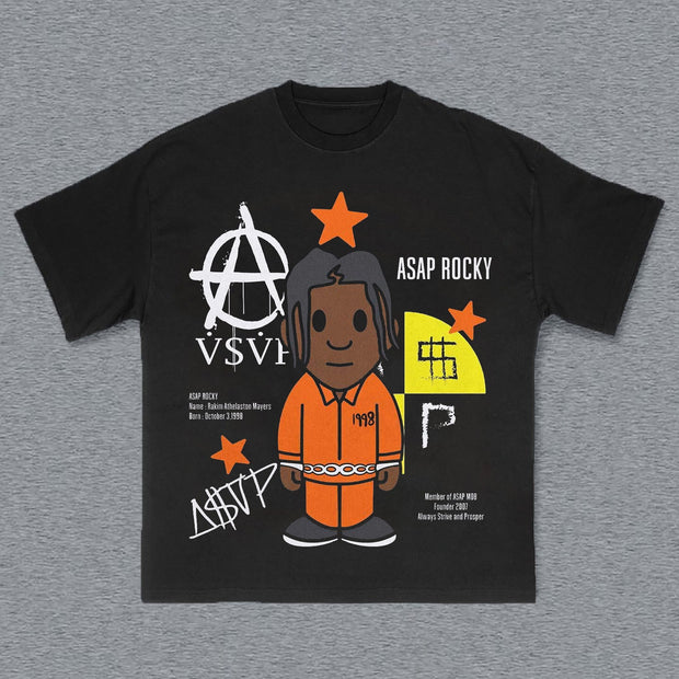 Cartoon Image Print T-Shirt