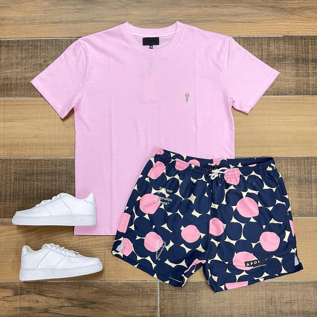 Casual Ice Cream Print Shorts Set