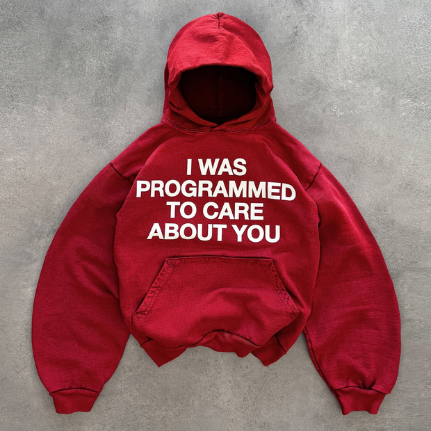 Solid color lettering hoodie